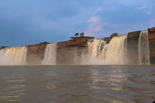 Chirakot Falls after heavy rainfalls in Jagdalpur town of Bastar district of Bihar state o