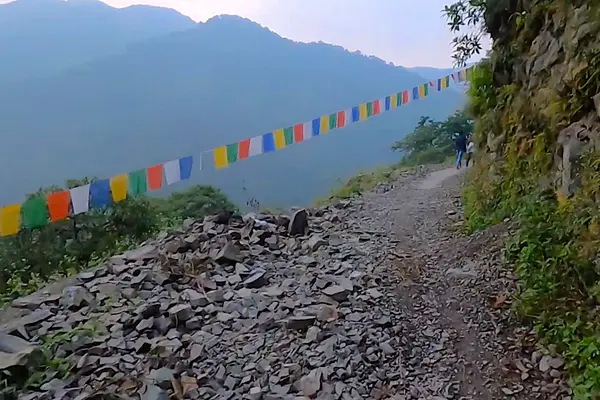 Rocky strectch of Kipling Trail in Dehradun Uttarakhand India