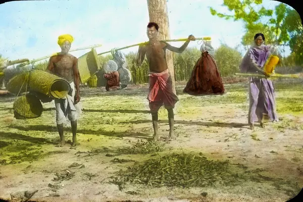 Gipseys (sic.) with the day's plunder, Gopalganj, India, ca. 1915 (IMP-CSCNWW33-OS14-45)