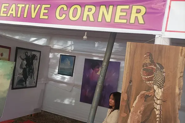 An art exhibition showcasing traditional and modern Meitei paintings and sculptures in Imp