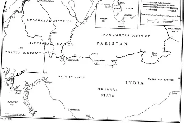 India-Pakistan Boundary in the Rann of Kutch