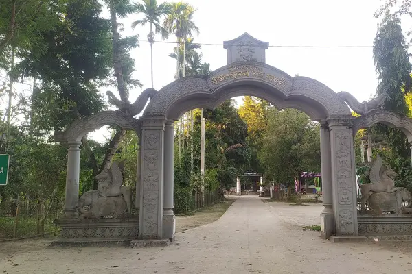 The main Gate of the Garmur Satra in Majuli, Assam