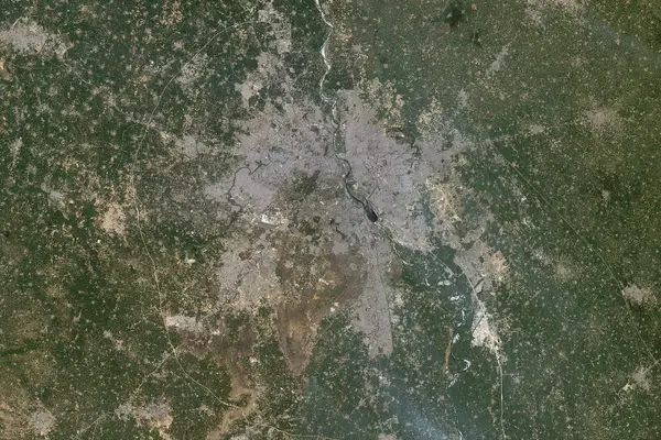 Delhi metropolitan region, satellite image, Landsat-5, 2011-03-12