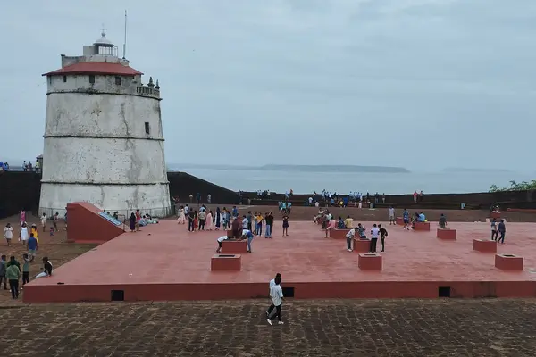 Aguada Fort, with a view of light house and Arabian Sea